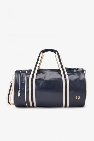 Navy Fred Perry Classic Barrel Men's Bags | PH 1031NWYB